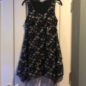 Blue bird sleeveless dress